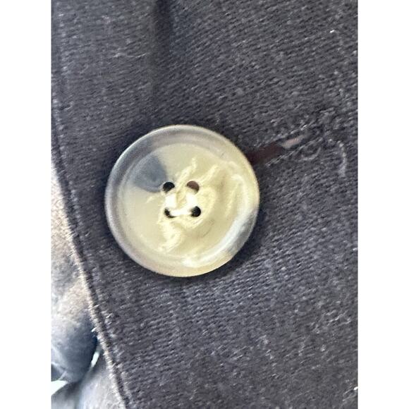 Halston Vest Black Button Pockets Linen Blend Collared large - Picture 3 of 11